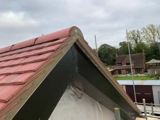 This is a photo of a roof apex installed in Sittingbourne Kent. All works carried out by Sittingbourne Roofing Services