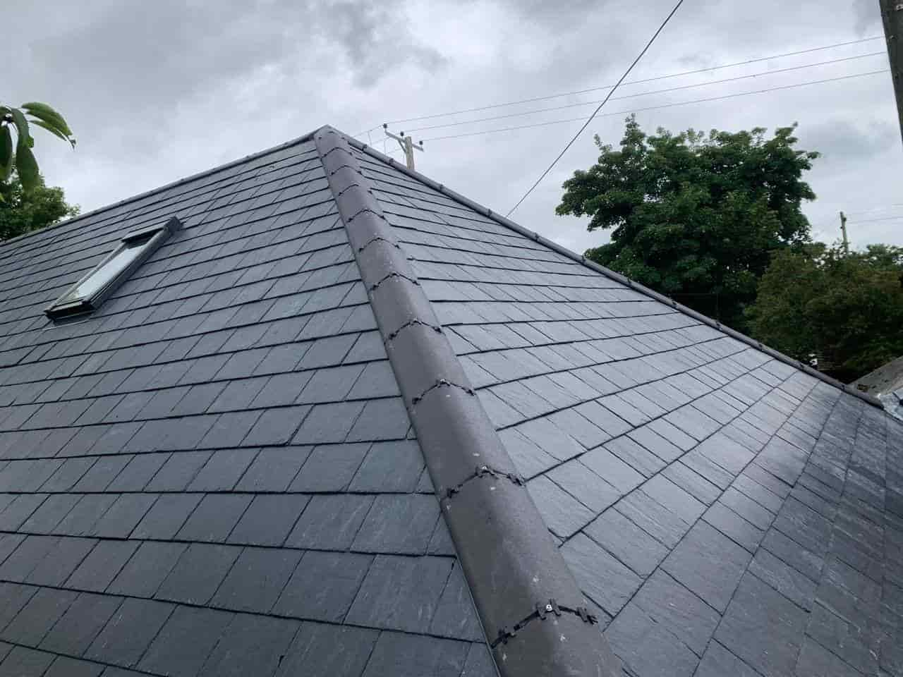 This is a photo of a slate roof installed in Sittingbourne Kent. All works carried out by Sittingbourne Roofing Services