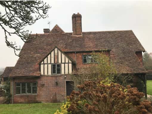 This is a photo of a newly installed Kent Peg roof in Sittingbourne Kent. All works carried out by Sittingbourne Roofing Services